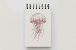 Floating Jellyfish Pink Ocean Tentacles Aquatic PNG Summer Product Image 5