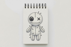 Simple Pinned Stitched Doll Halloween Voodoo PNG Product Image 5
