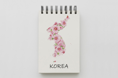 Mugunghwa Blossoming Korean Peninsula Map PNG Independence Product Image 5