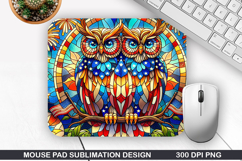Owls Mouse Pad Sublimation, 4th Of July Mouse Pad PNG Product Image 1