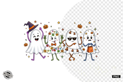 Cartoonish Halloween Ghosts PNG Product Image 1