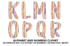 Halloween Alphabet Clipart PNG, watercolor letters doodle Product Image 3