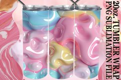 15x 3D Inflated Puff Tumbler Wraps 20oz Bundle, Vibrant PNG Product Image 9