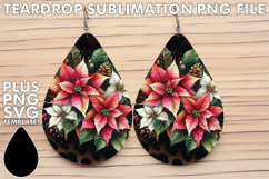 Timeless Teardrop Earrings Gift PNG, Leopard Prints Product Image 1