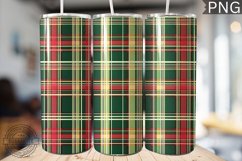 Green Christmas Plaid Tumbler Wrap -High Quality 300 Dpi Product Image 1
