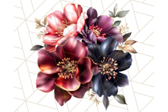 Gothic Floral PNG, Dark Aesthetic Flowers Clipart Print Product Image 3