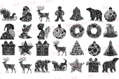 Chinoiserie Christmas Silhouette Clipart 55 Png Bundle Product Image 3