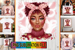 Unique TSHIRT Art Ideas PNG, Afro Girl Product Image 1