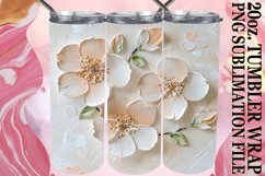 3D Floral Radiance: 3D Tumbler Sublimation Product Image 1