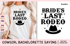 Cowgirl Bachelorette Party Saying SVG | Bride's Last Rodeo Product Image 1