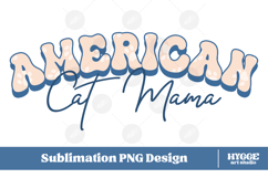 American Cat Mama Papa 4th of July USA Paw DTF PNG Bundle Product Image 2