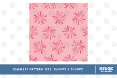 American 4th of July Patriotic Fireworks Seamless Pattern Product Image 2