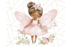 Pastel Pink Fairy Garden Clipart, Enchanted Cottagecore Png Product Image 3