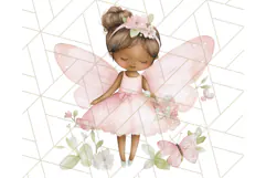 Pastel Pink Fairy Garden Clipart, Enchanted Cottagecore Png Product Image 3