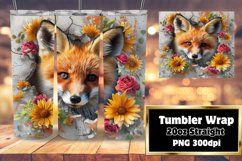Adorable Animals in 3D Wall Hole: Spring Tumbler Wrap Product Image 1