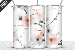 Flowers Tumbler Wrap | Sublimation Design | Tumble PNG Product Image 4