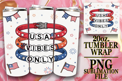 Radiant joy 20oz tumbler wrap, Patriotic Product Image 1