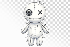 Simple Pinned Stitched Doll Halloween Voodoo PNG Product Image 1