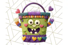 Colorful Halloween Clipart PNG, Cute Kids & Candy Clip Art Product Image 3