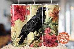 Summer Tropical Crow Tumbler | Summer Tumbler Wrap Product Image 1