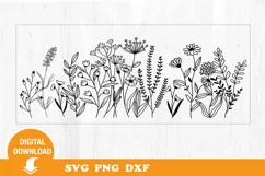Can glass, Wildflowers svg, flowers, Floral Seamless Product Image 2