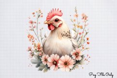 Watercolor Spring Floral Animal Clipart PNG Product Image 1