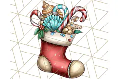 Christmas Penguins The Beach Clipart PNG, Tropical Holiday Product Image 3