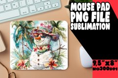 Tropical Mouse Pad Tidings: Christmas Snowman PNG Product Image 1