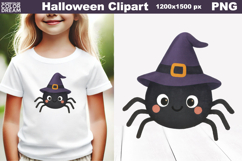 Cute Halloween Spider PNG | Witch Hat Clipart Product Image 1