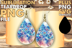 Playful Teardrop Earrings Designs, Watercolor Pattern Product Image 1