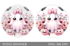 Cute Ghost Wind Spinner Design. Cute Halloween Wind Spinner Product Image 1