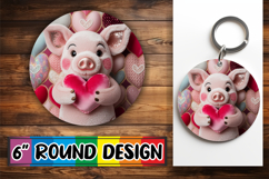 Whimsical Round Design Ornaments, Valenines Animals Product Image 1