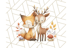 Woodland Autumn Critters PNG Clipart, Cute Fall Animals Product Image 3