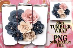 Radiant 3D Floral Tumbler Design 20oz Product Image 1