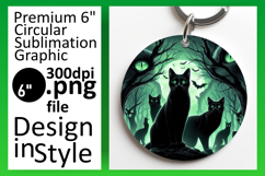 Stylish Circle Design for Keychains , Horror Halloween Product Image 1