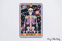Funny Christmas Skeleton Tarot Cards Clipart PNG Product Image 1