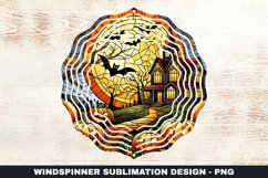 Halloween House Wind Spinner Sublimation Design Product Image 1