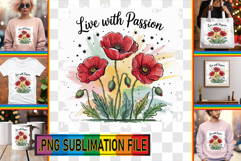 Vibrant TOTE BAG Magic PNG, Flowers Quote Product Image 1