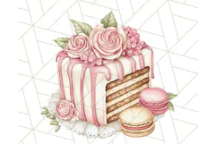 Pastel Tea Clip Art PNG with Sweets and Floral Accents Png Product Image 3