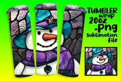Snowman 3D Tumbler Wrap Holiday Design Product Image 1
