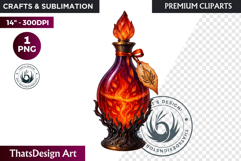 Magical Potion Bottles PNG, Fantasy Witchcraft Clipart witch Product Image 1