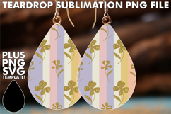 Elegant Teardrop Earrings Art Ideas, Gold Flower Product Image 1