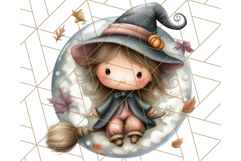 Spooky Little Witches Halloween Clipart PNG Product Image 3