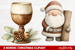 2 Nordic Christmas Clipart | Scandinavian Holiday PNG Product Image 1