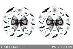 Halloween Bow Car Coaster. Halloween Car Coaster Product Image 1