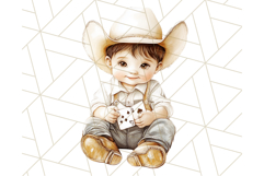 Cowboy Clipart PNG, Kid Western Country Graphic Product Image 3