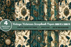 Victorian Scrapbook Paper JPG Product Image 1