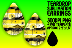 Lovely Teardrop Earrings Sublimation , Halloween Product Image 1
