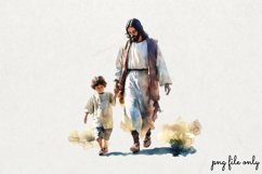 Watercolor Jesus Clipart PNG Product Image 1