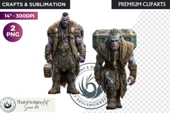 Viking Mythology Giants Clipart, Norse Jotuns gods Product Image 1